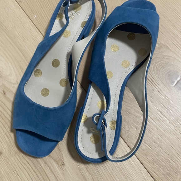 Boden Blue Suede Open-Toe Women's Shoes size 37 / 6.5 - Picture 10 of 13